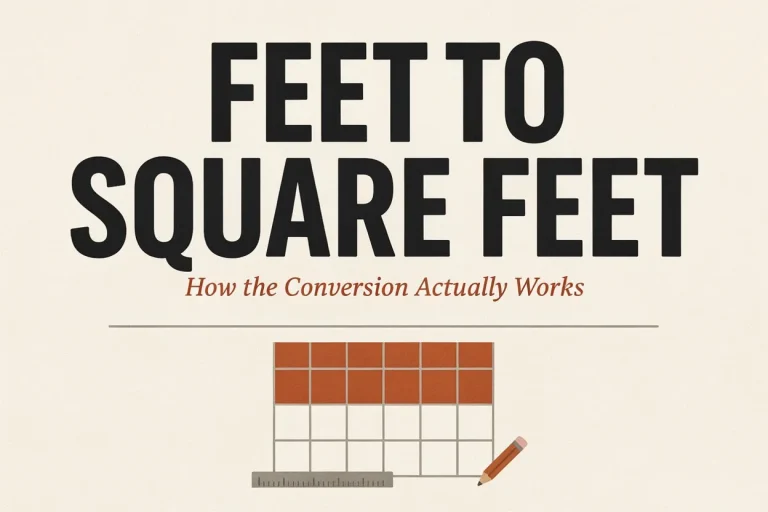Feet to Square Feet — How the Conversion Actually Works
