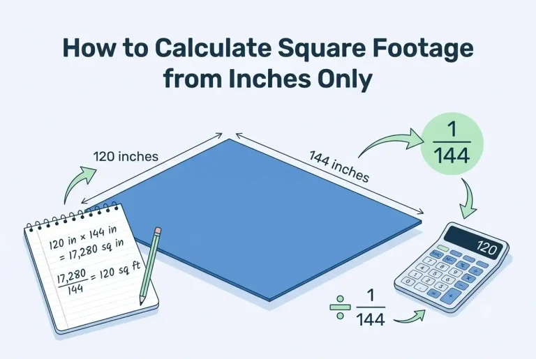 How to Calculate Square Footage from Inches Only