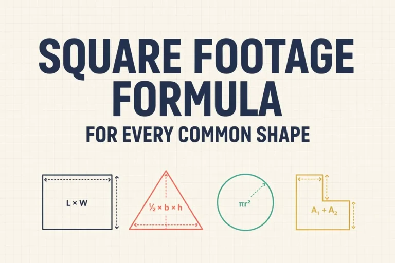 Square Footage Formula for Every Common Shape (Rectangle, Triangle, Circle, L-Shape)
